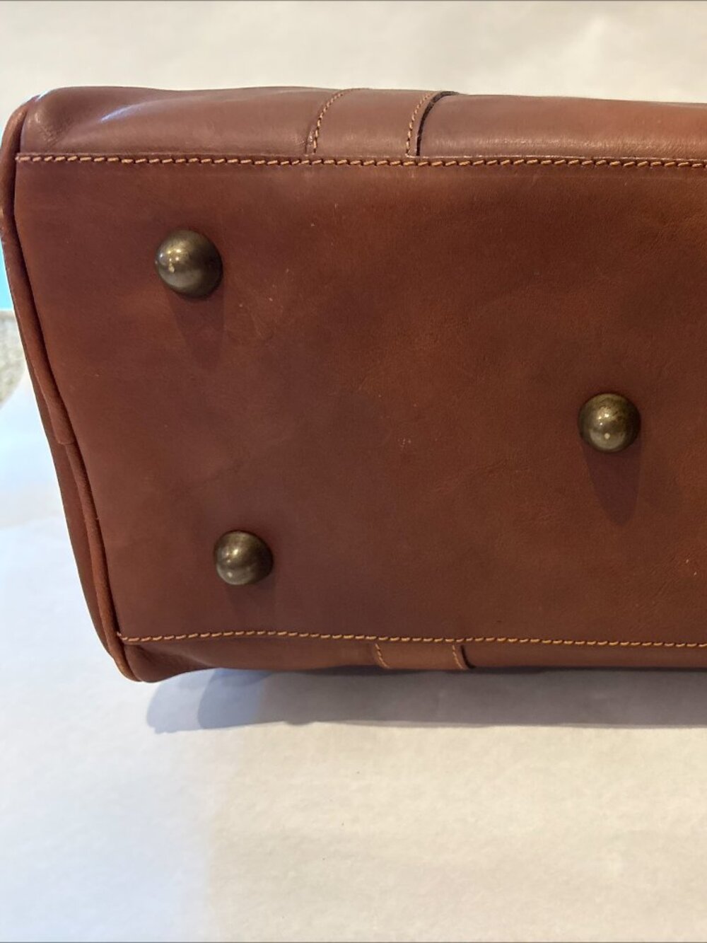 NWT I Medici Firenze Tuscan Italian Cognac Brown Leather Satchel - Picture 8 of 11